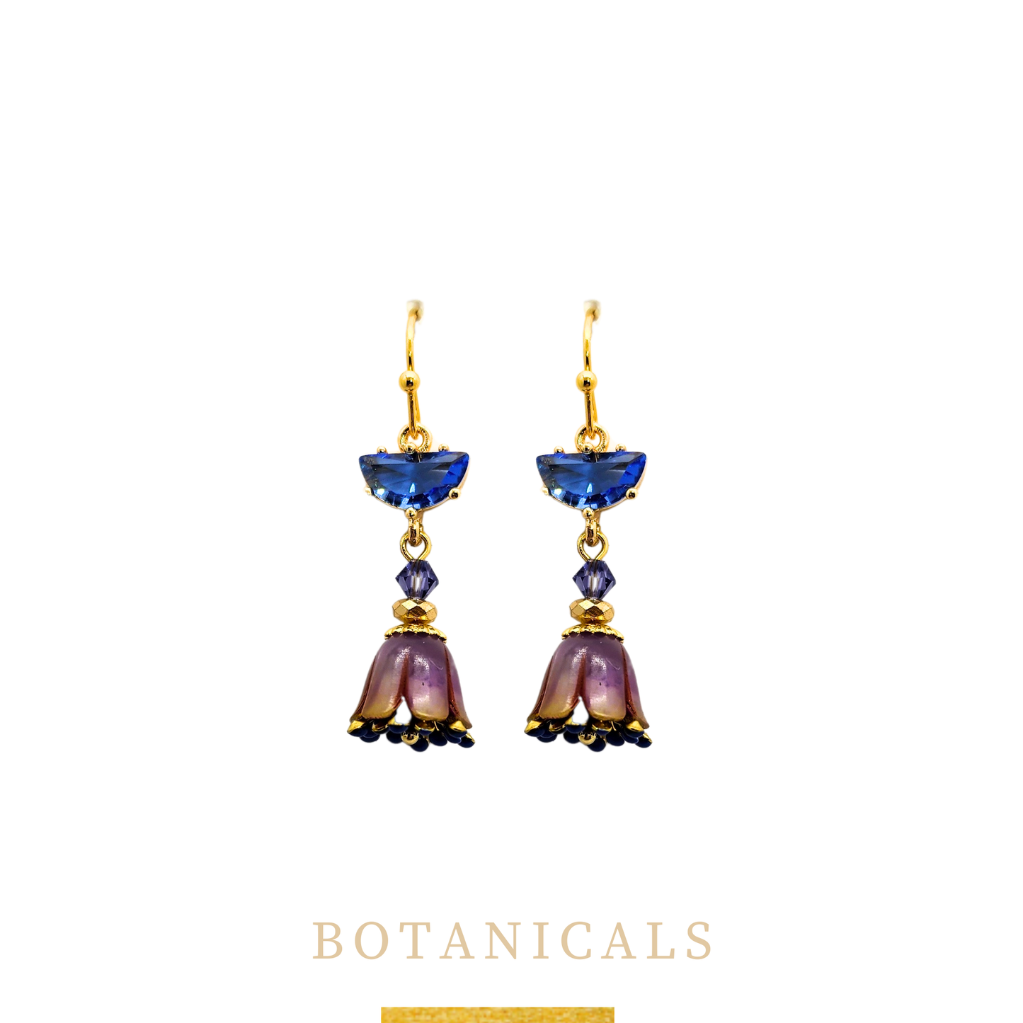 Trumpet flower with a half moon gem